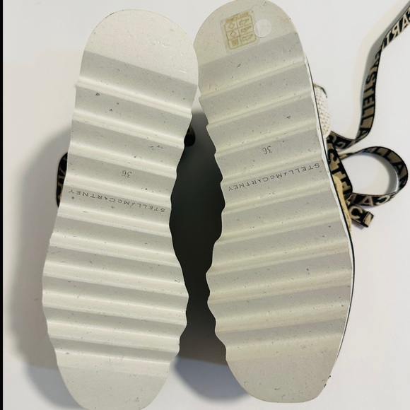 NWT Stella McCartney Gaia Rafia Espadrilles Stripes Red, Black and Pink 36. - Picture 6 of 10